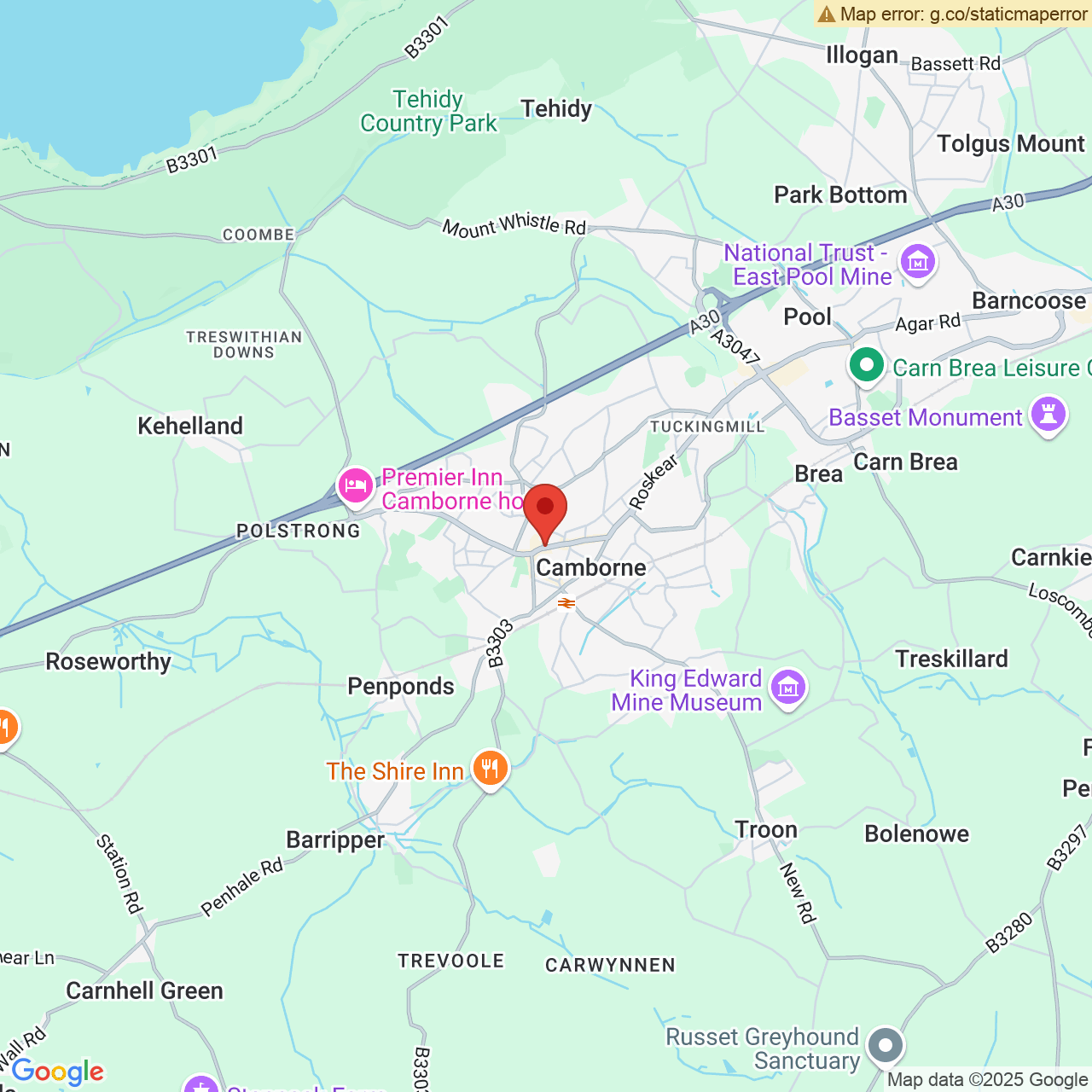 Map displaying vacancy location