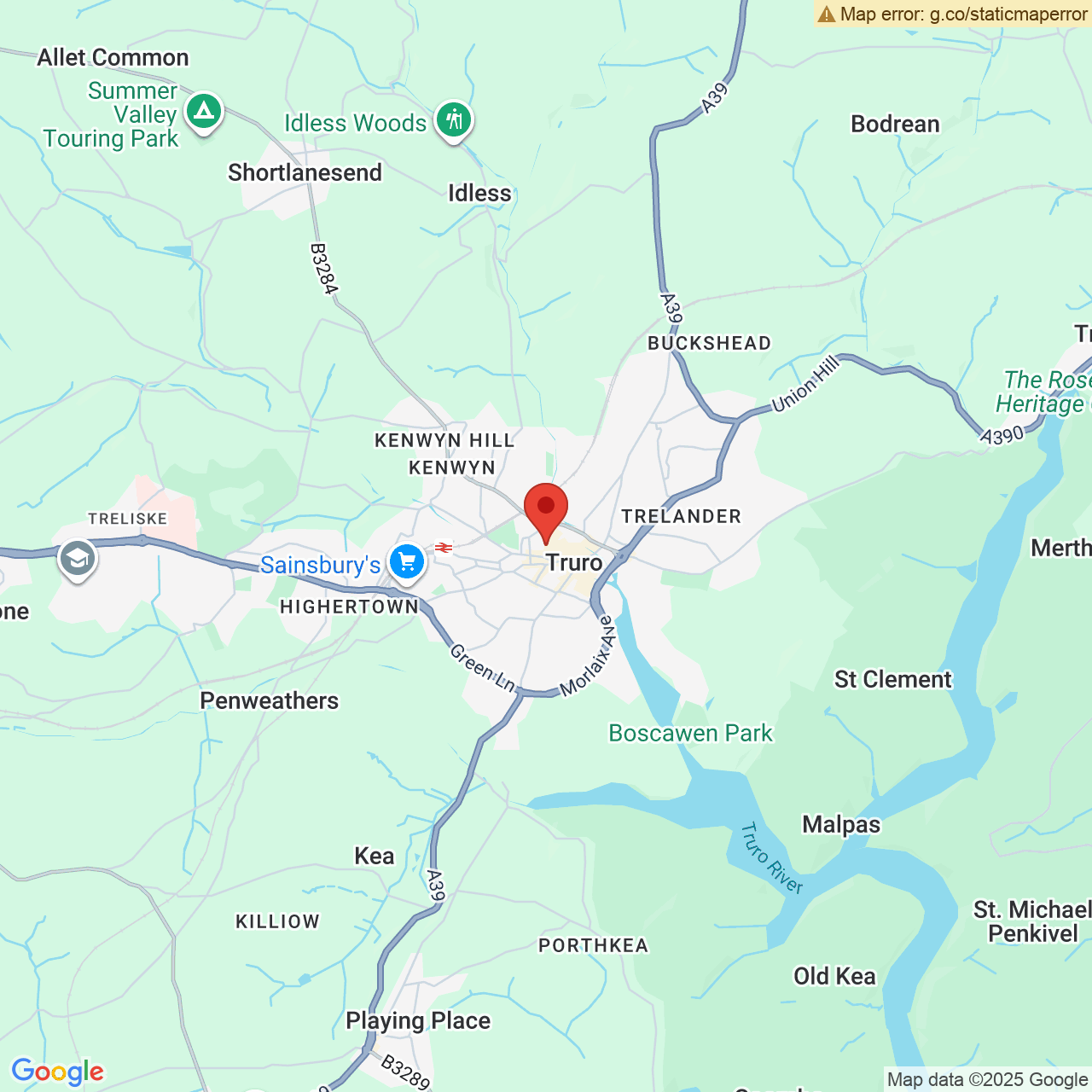 Map displaying vacancy location