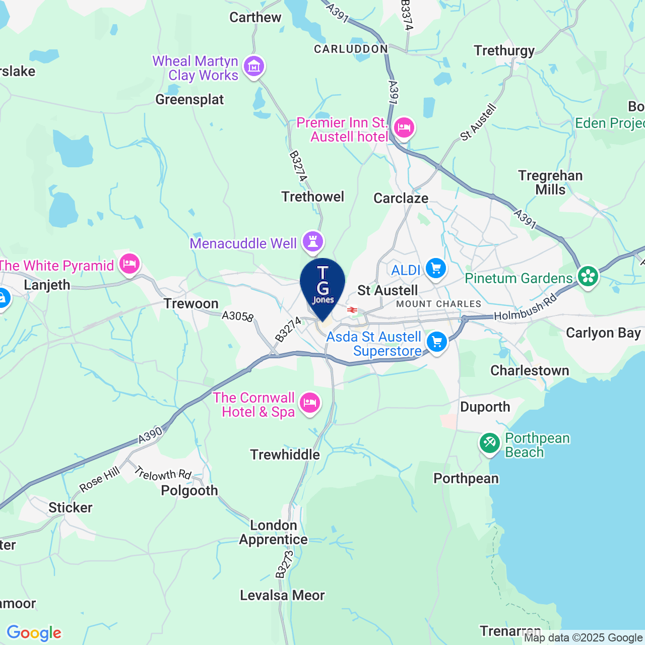 Map displaying vacancy location