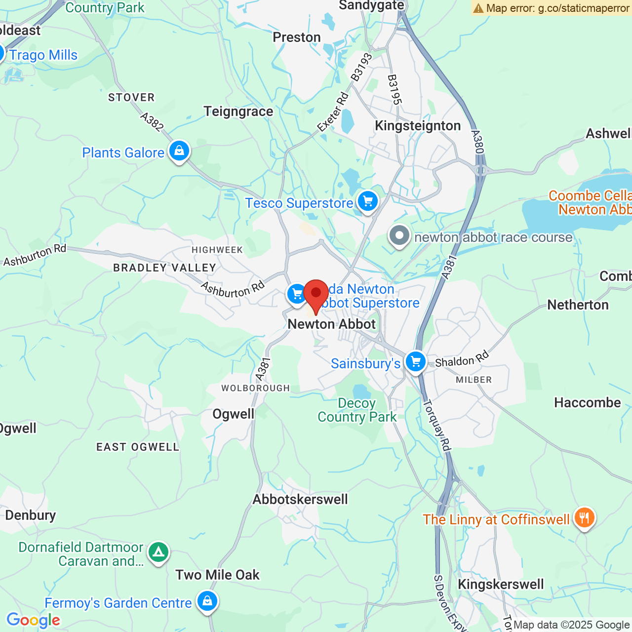 Map displaying vacancy location