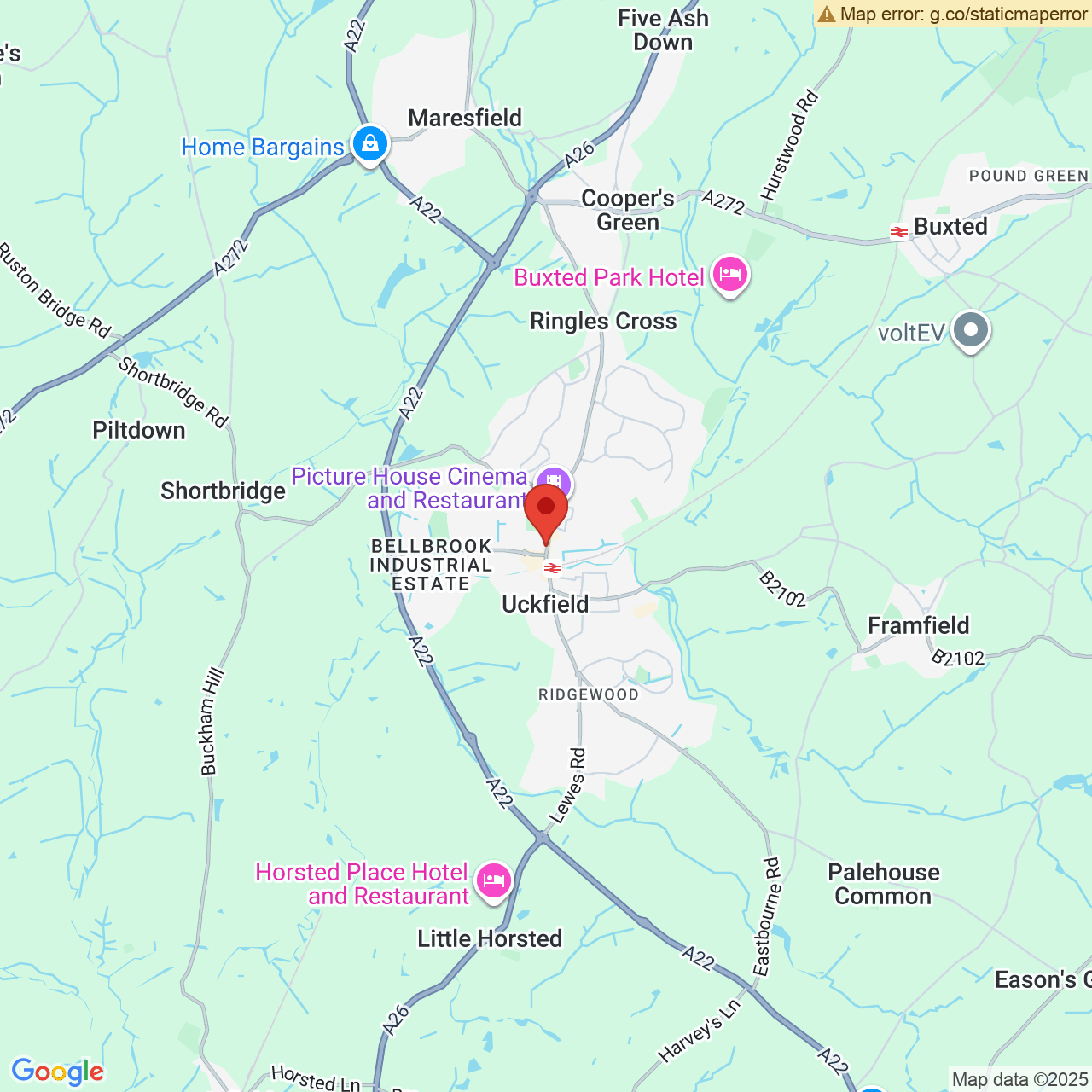 Map displaying vacancy location