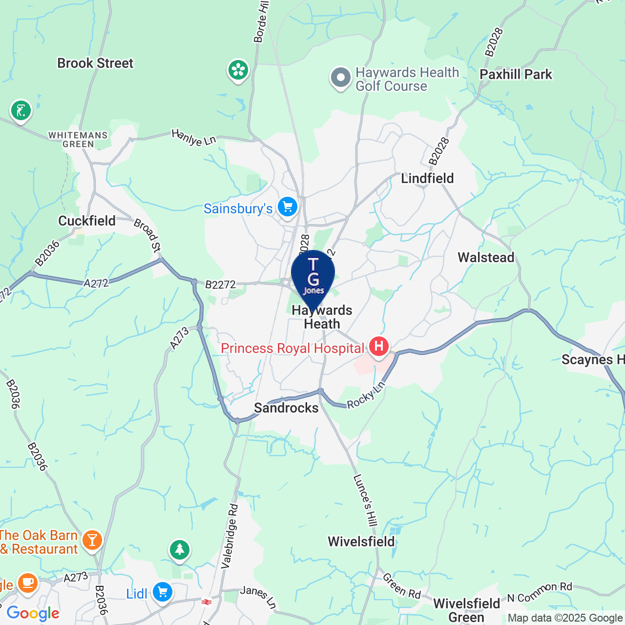 Map displaying vacancy location