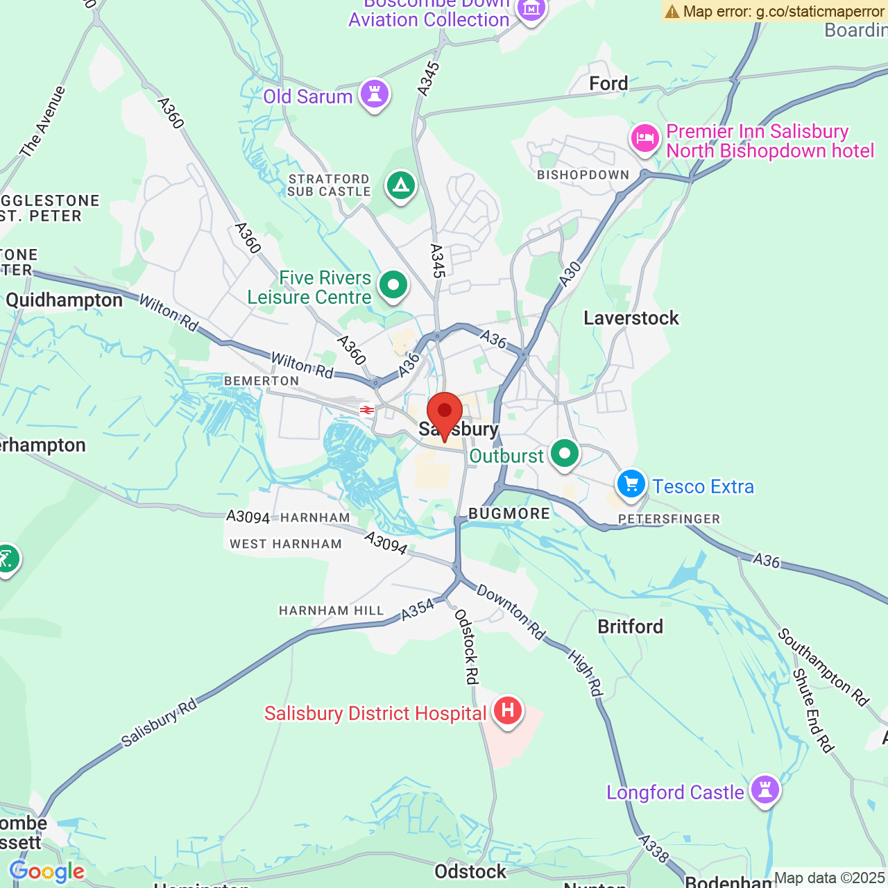 Map displaying vacancy location