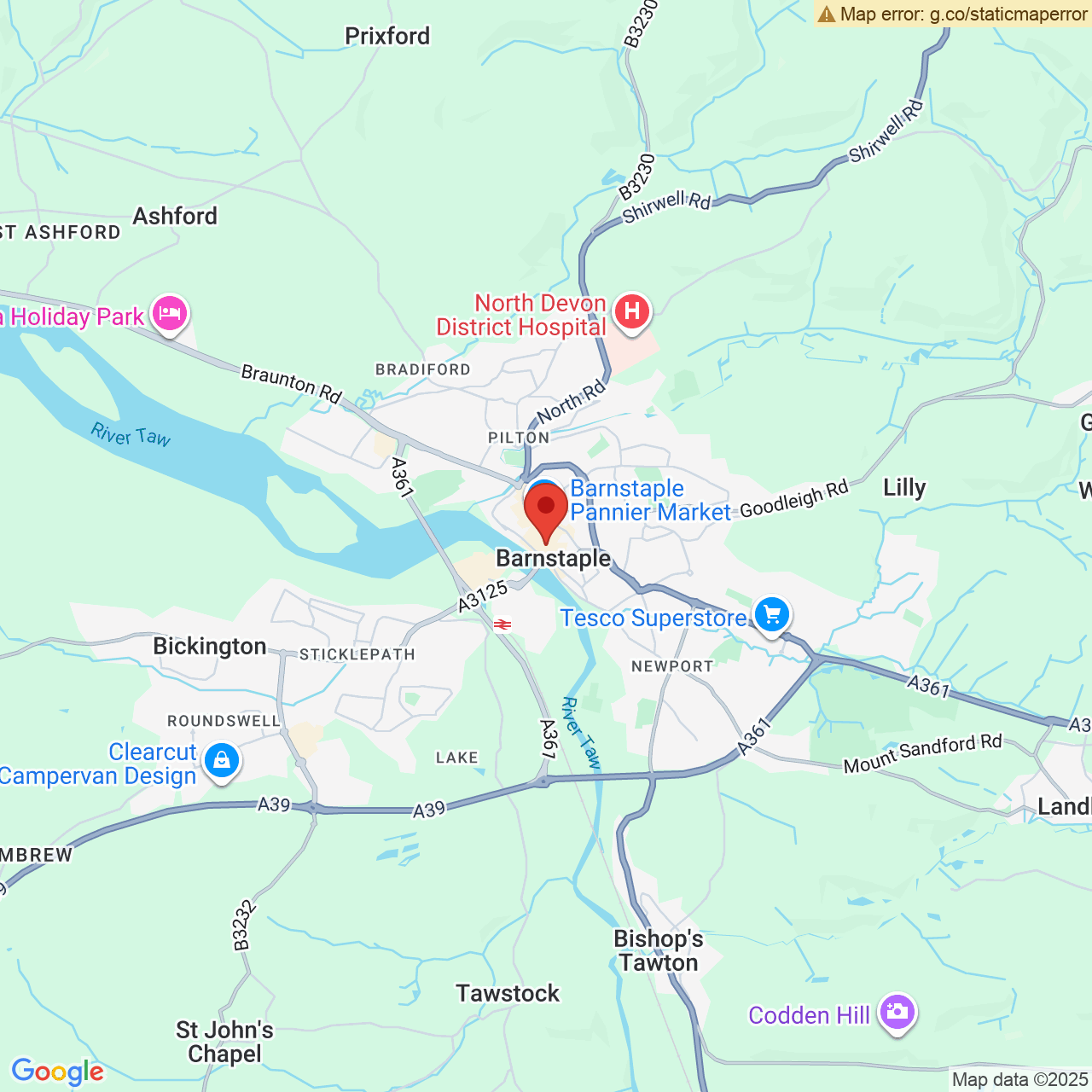 Map displaying vacancy location