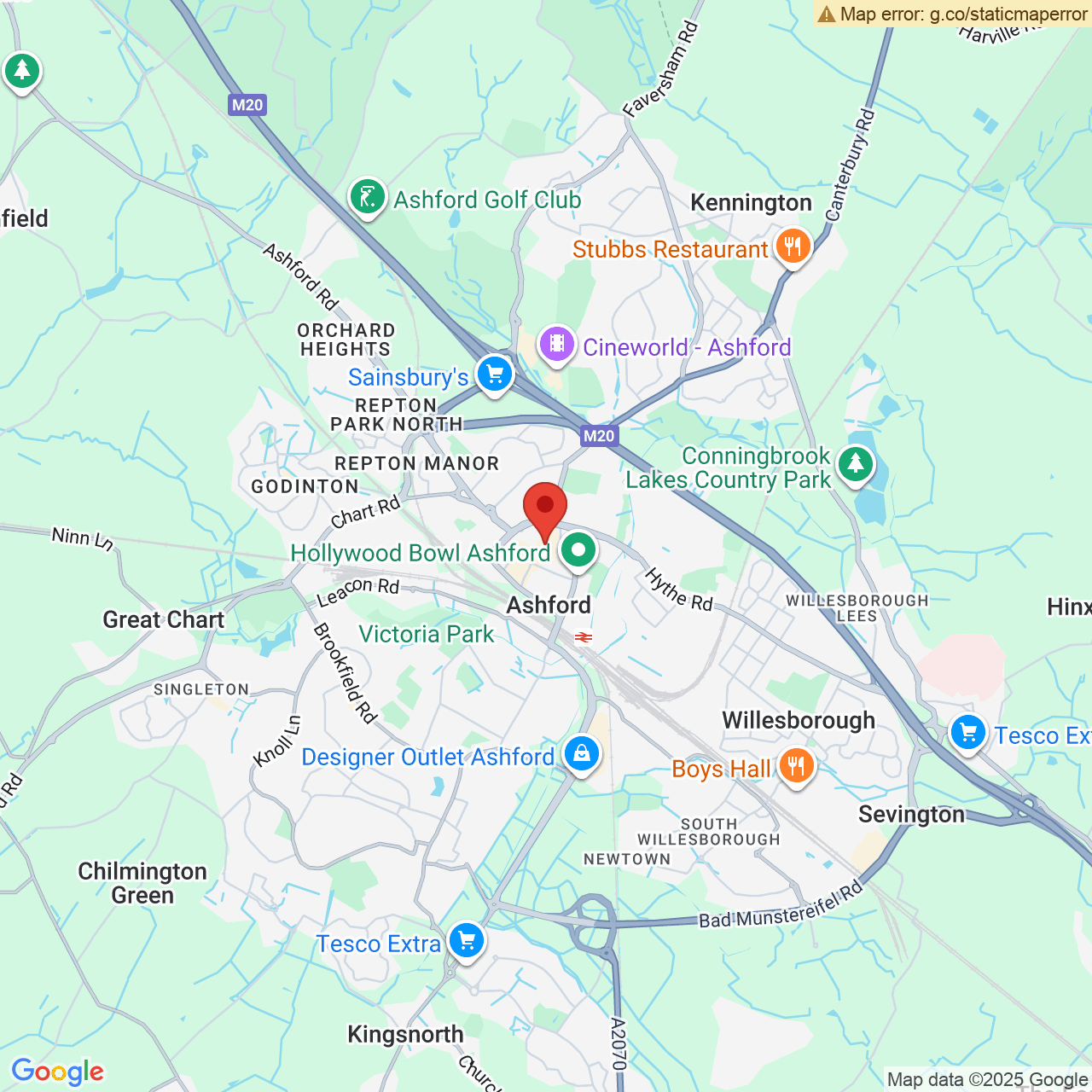 Map displaying vacancy location