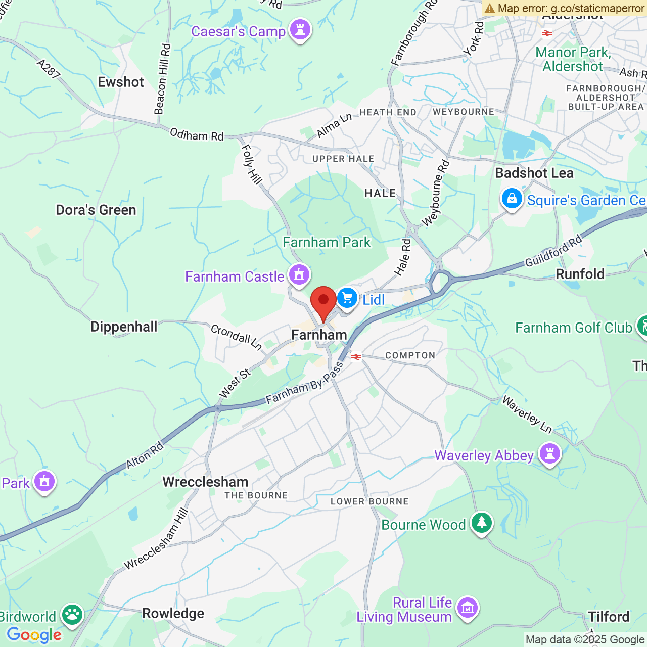Map displaying vacancy location