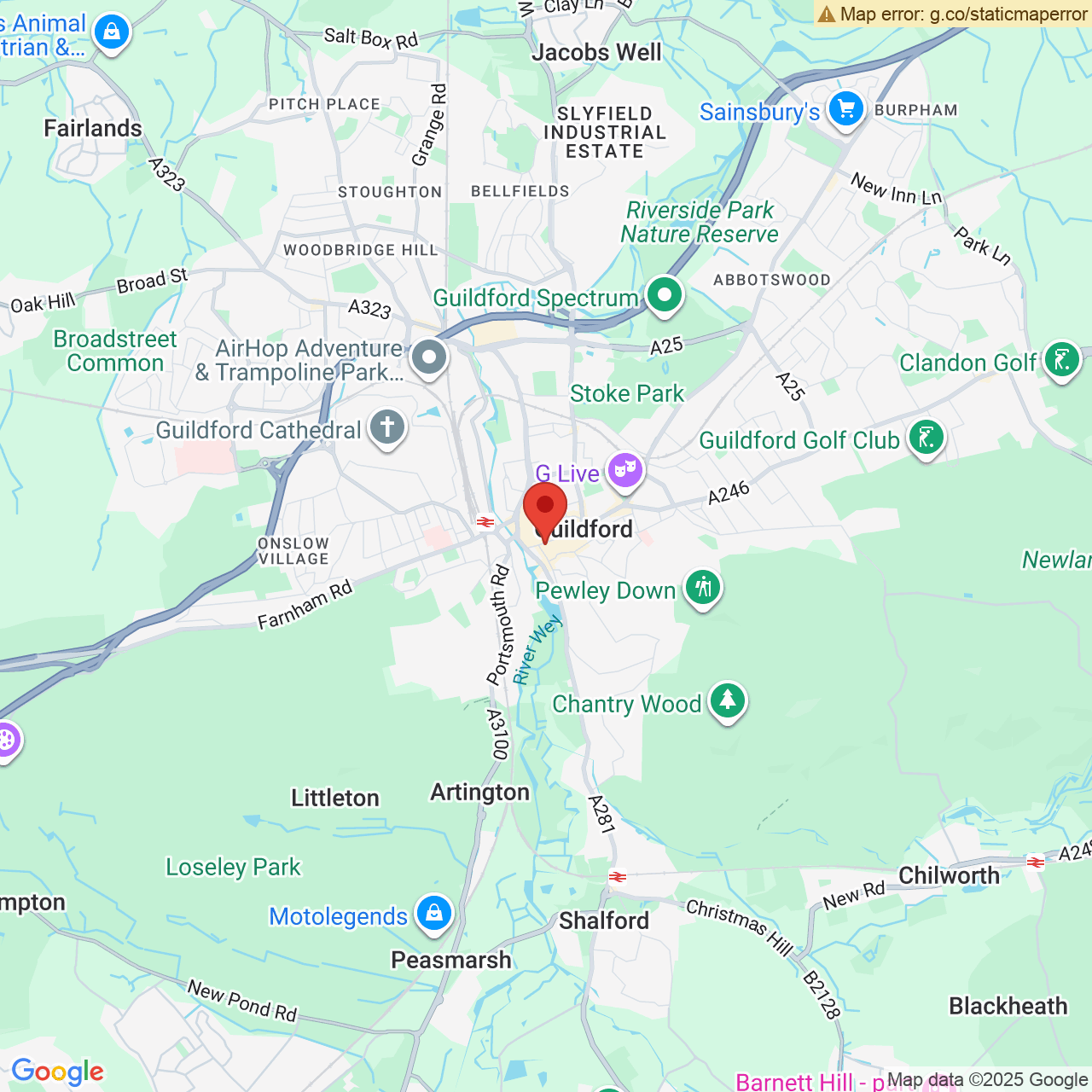 Map displaying vacancy location