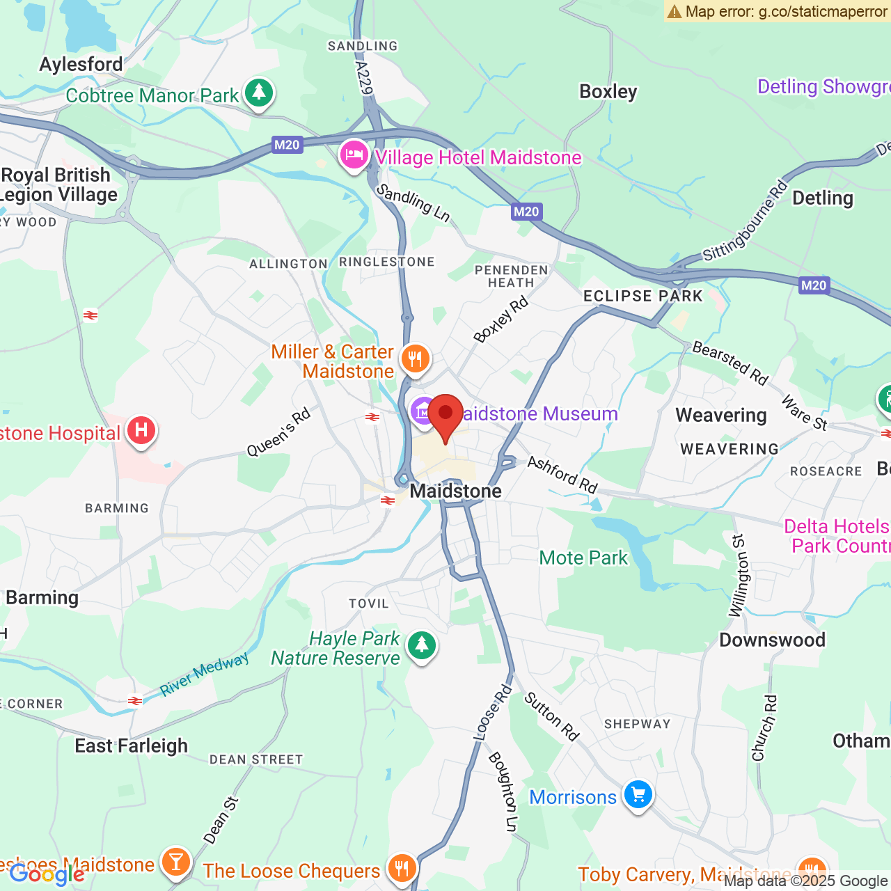 Map displaying vacancy location