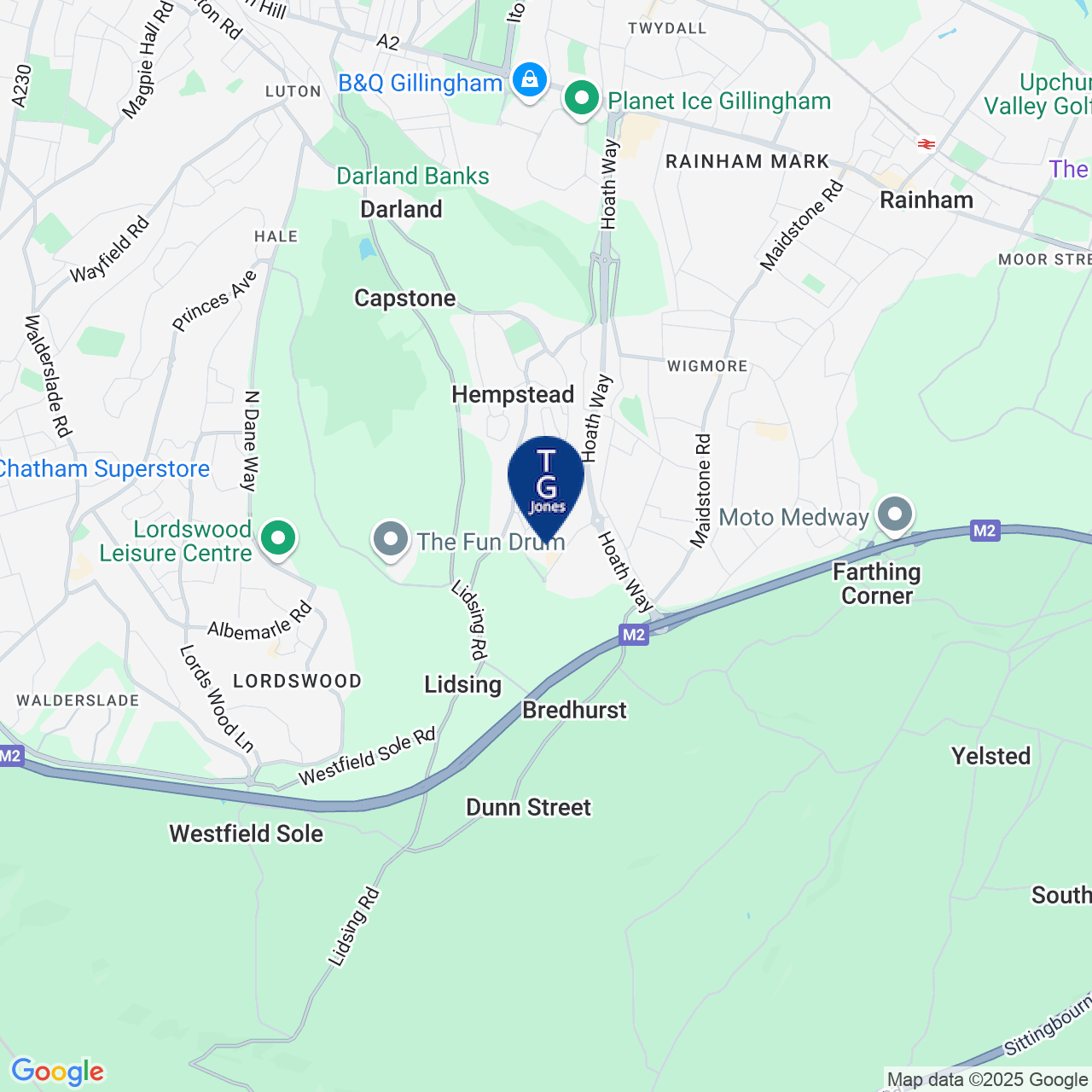 Map displaying vacancy location