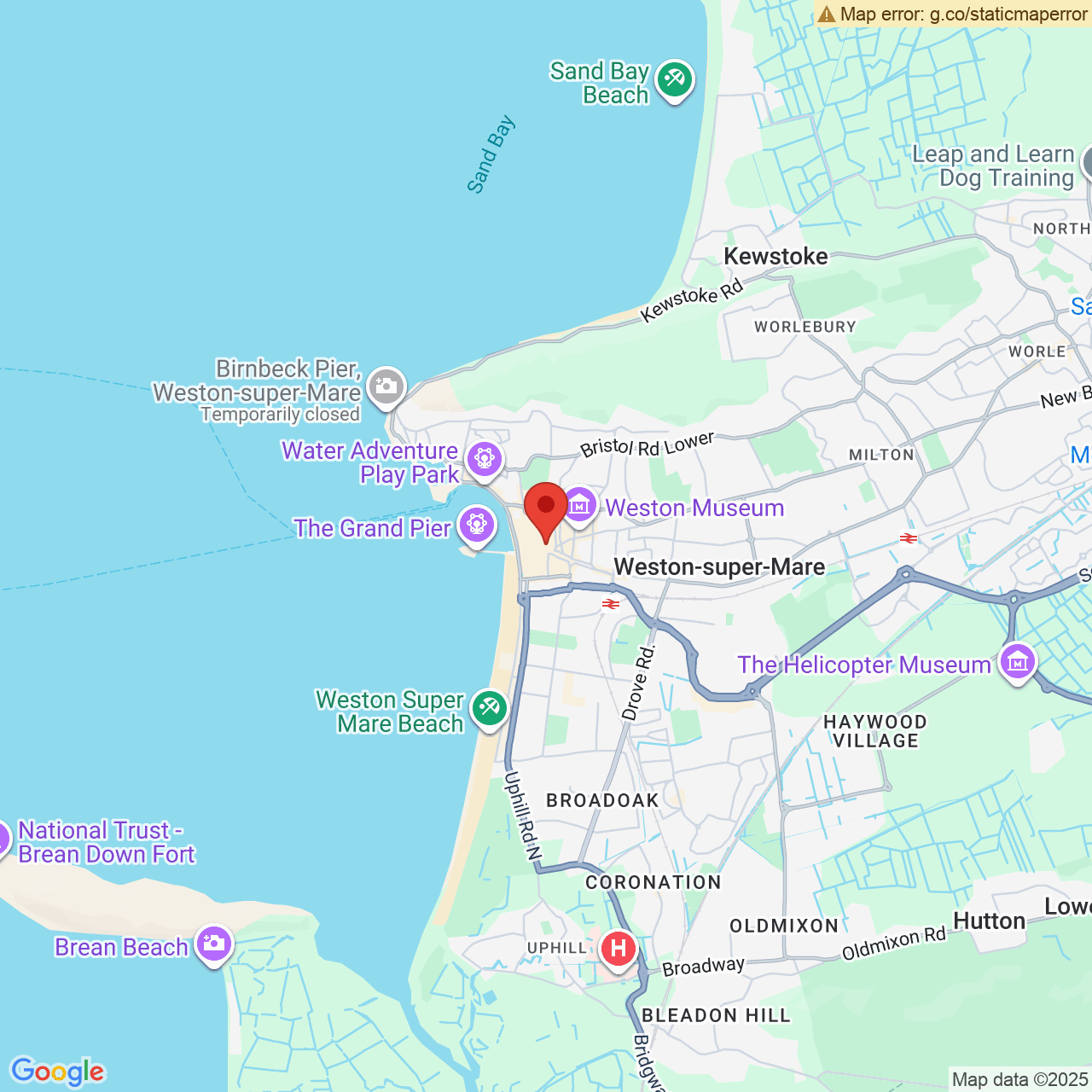 Map displaying vacancy location