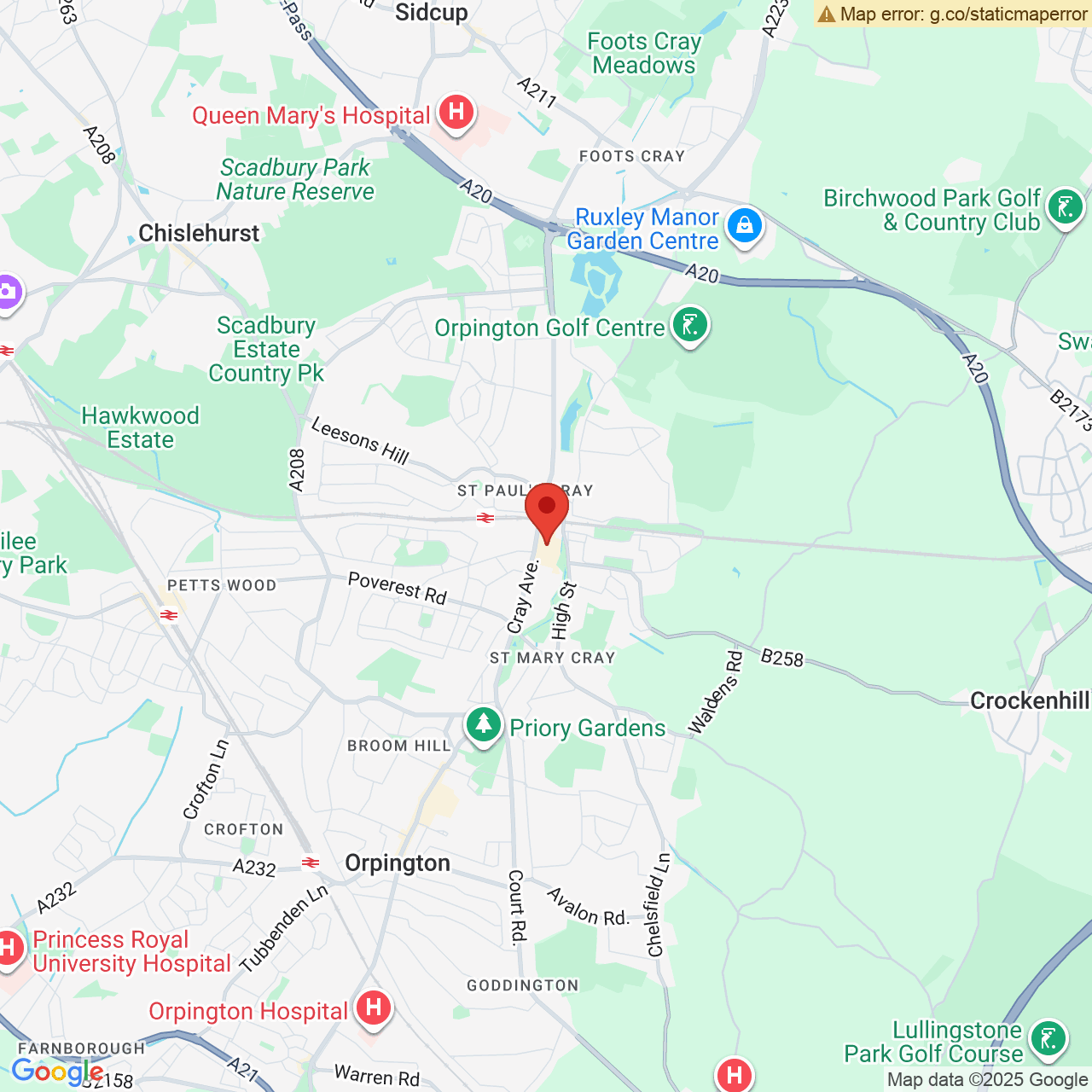 Map displaying vacancy location