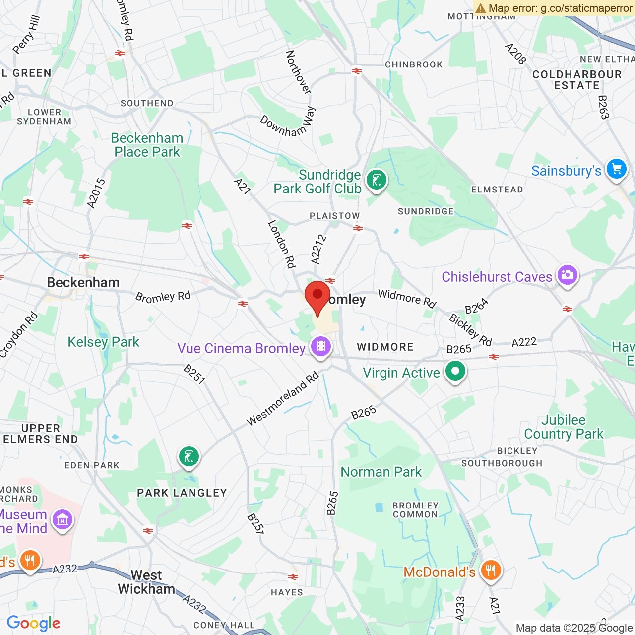 Map displaying vacancy location