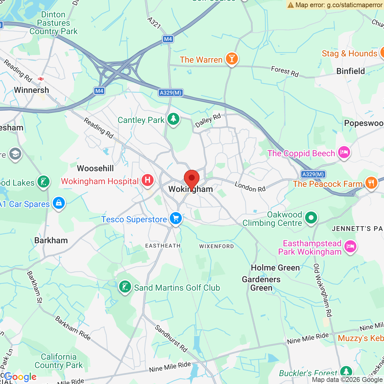 Map displaying vacancy location
