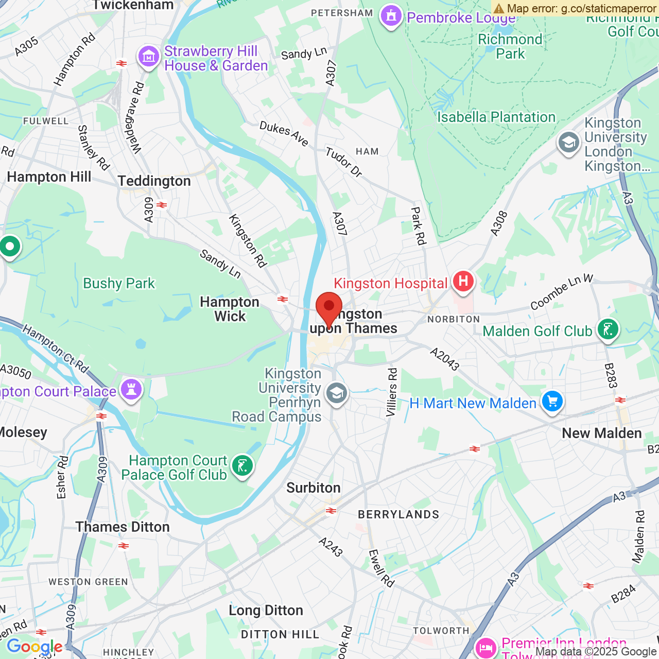 Map displaying vacancy location