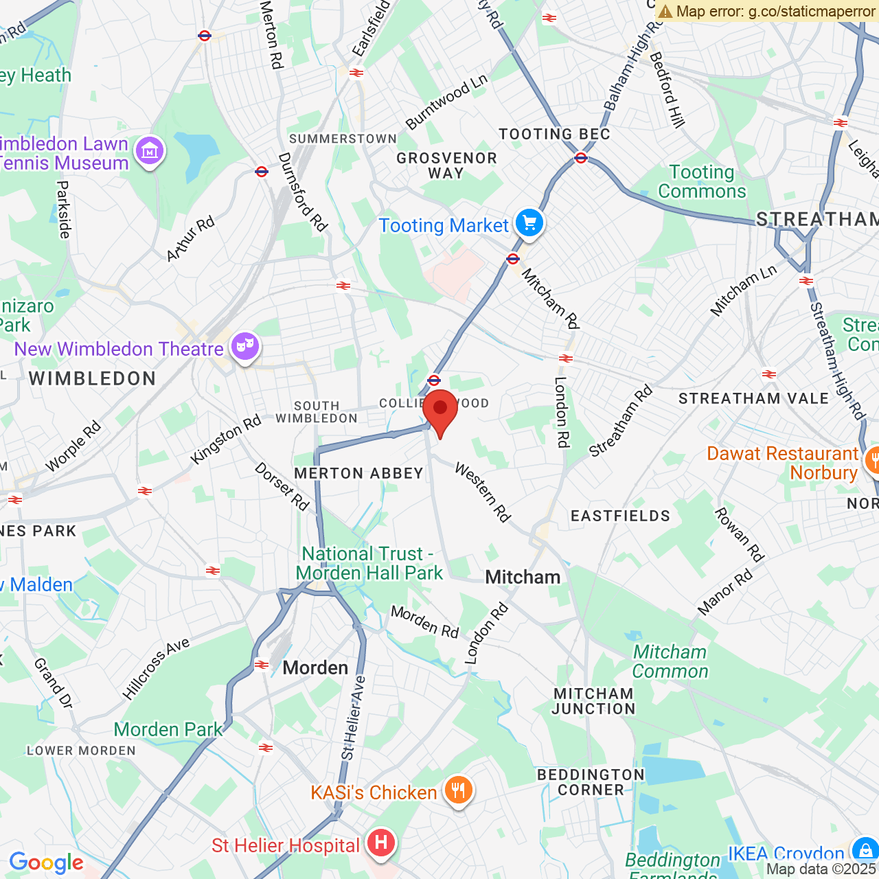 Map displaying vacancy location