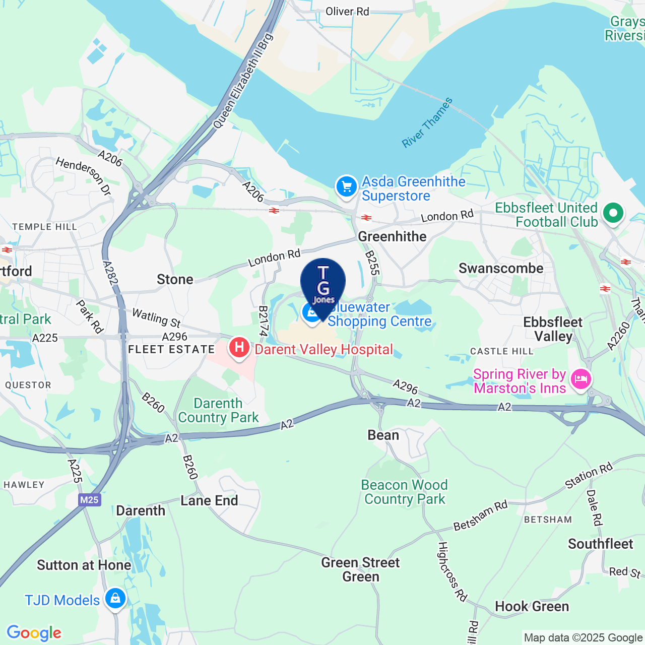 Map displaying vacancy location