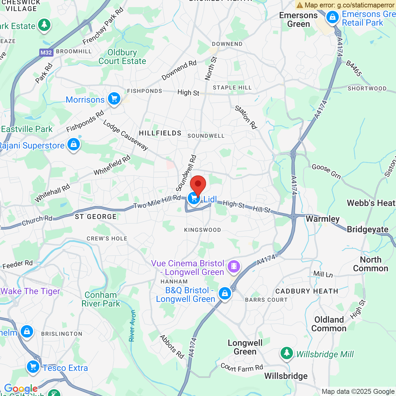 Map displaying vacancy location