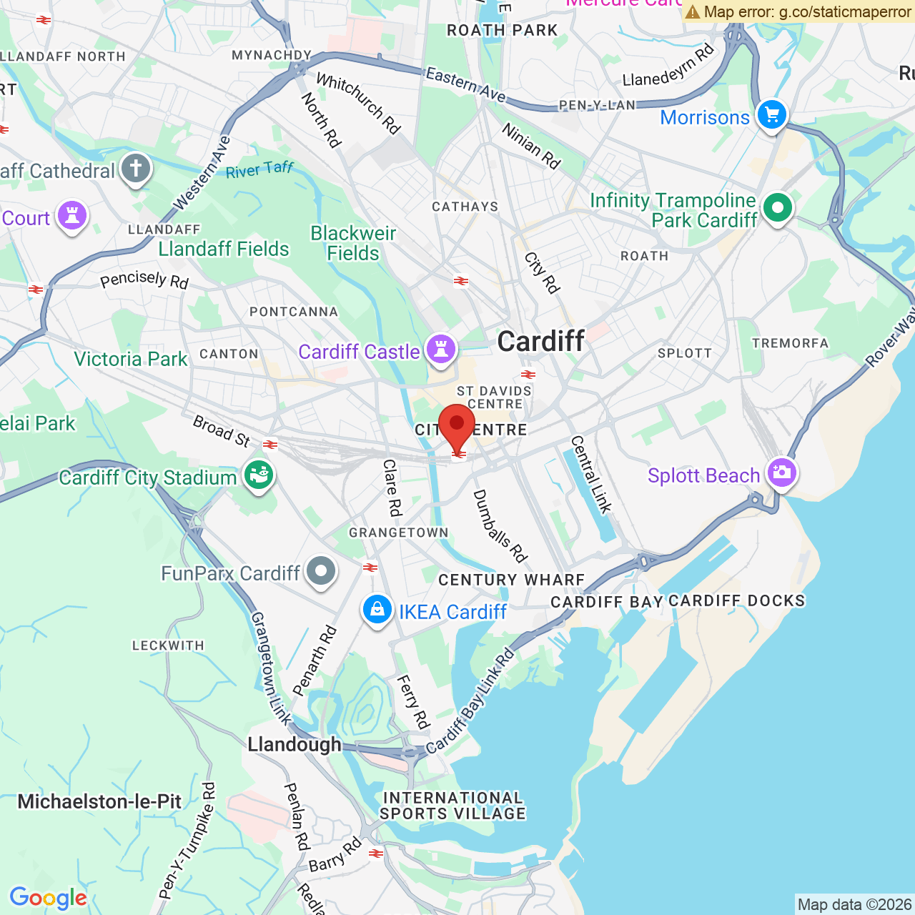 Map displaying vacancy location