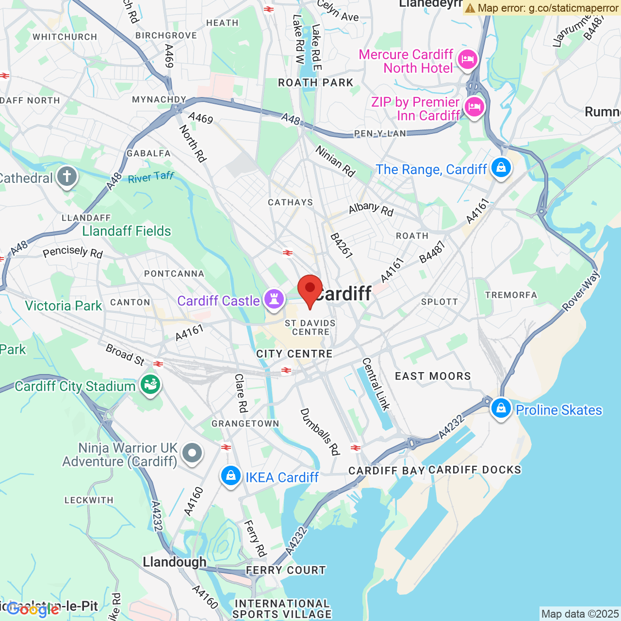 Map displaying vacancy location