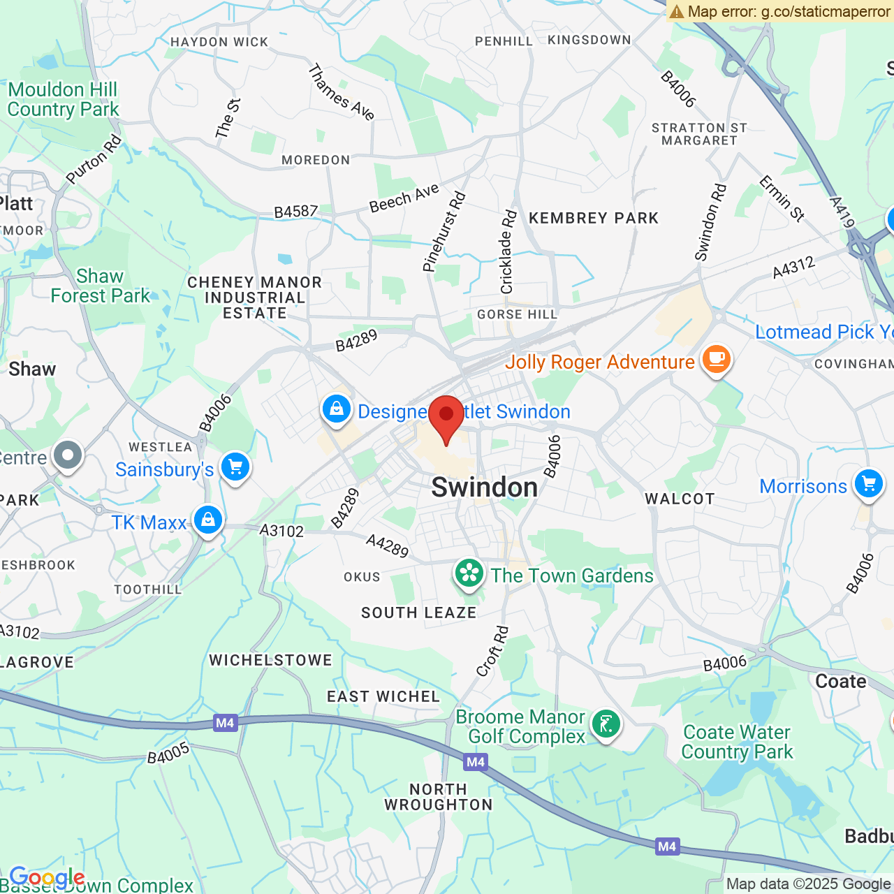 Map displaying vacancy location