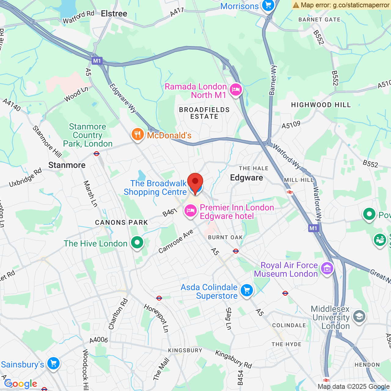 Map displaying vacancy location