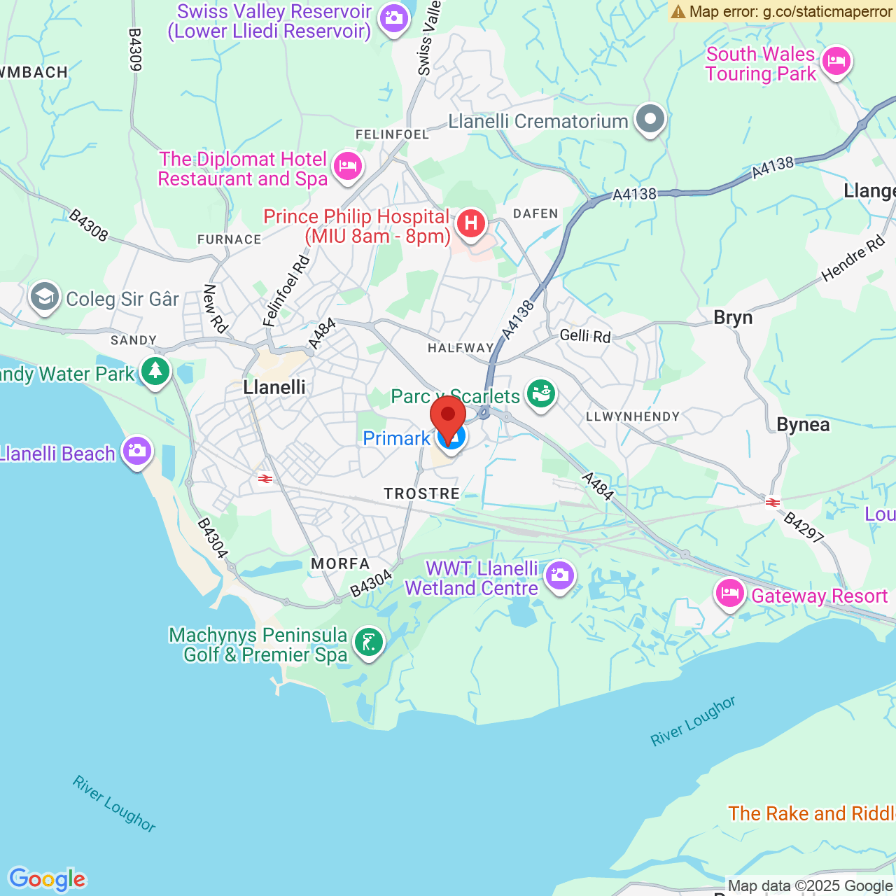 Map displaying vacancy location