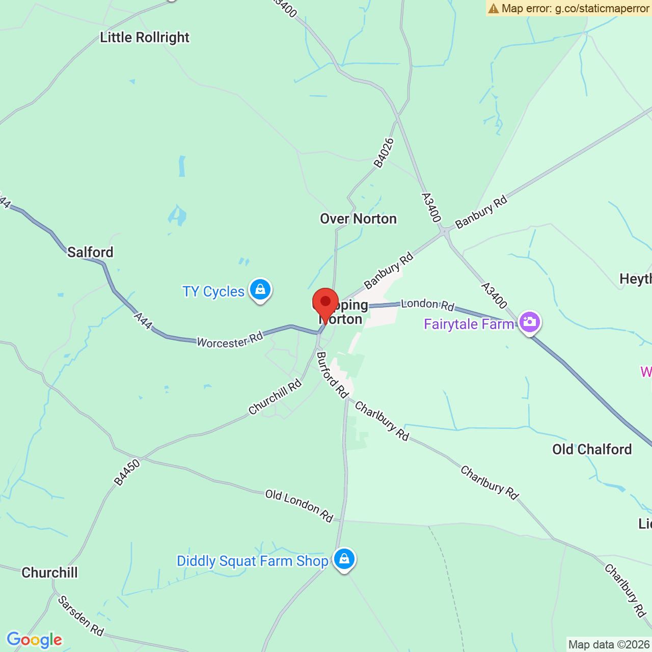 Map displaying vacancy location