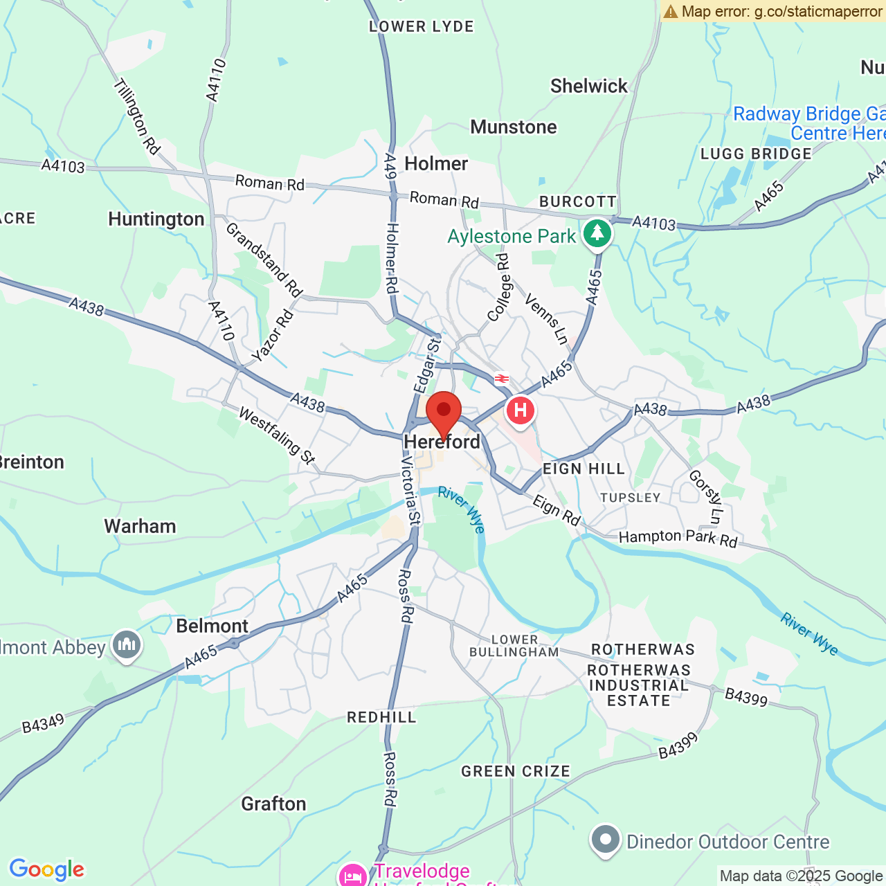 Map displaying vacancy location