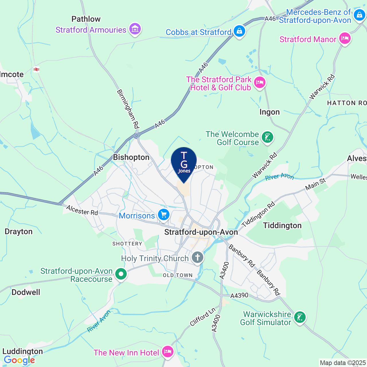 Map displaying vacancy location