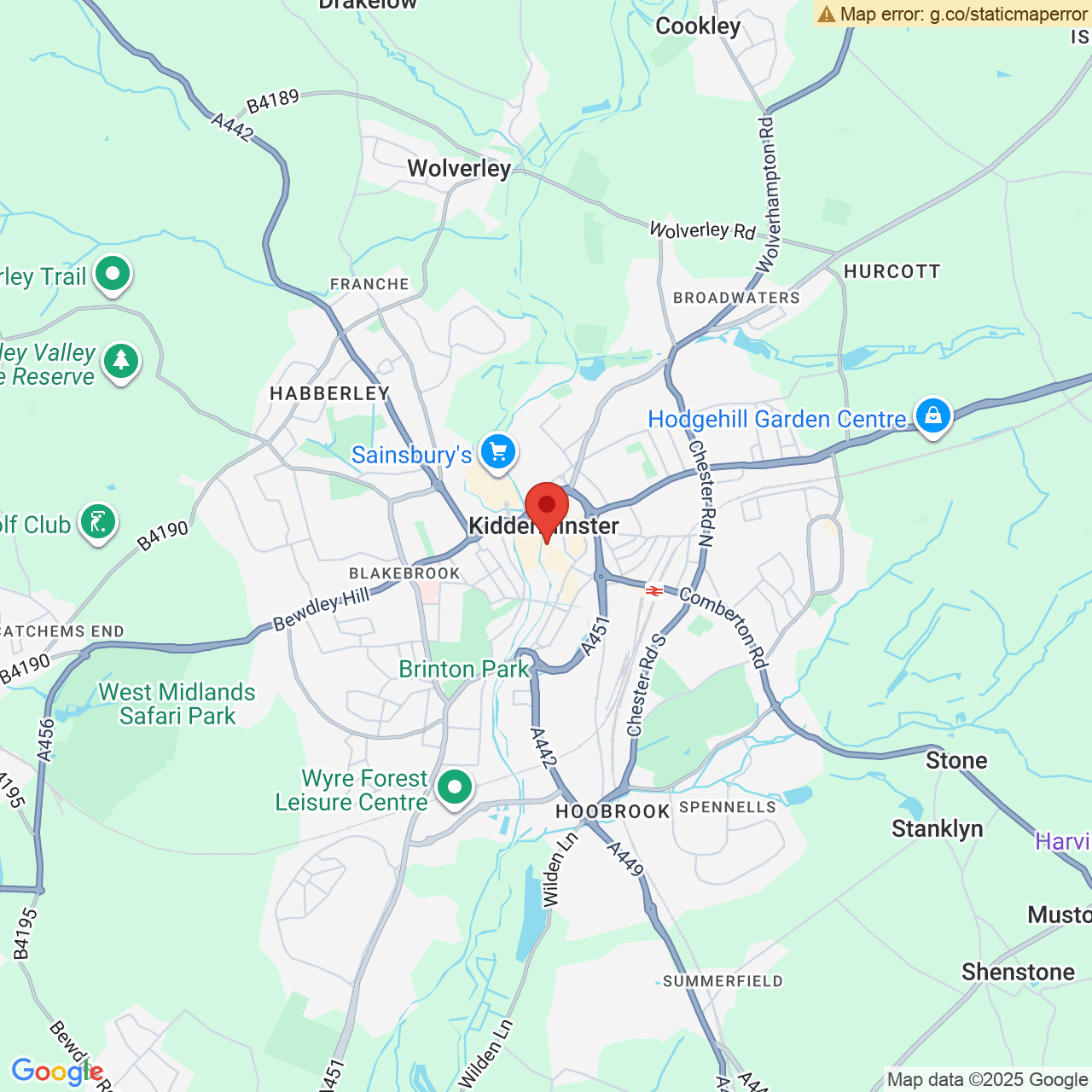 Map displaying vacancy location