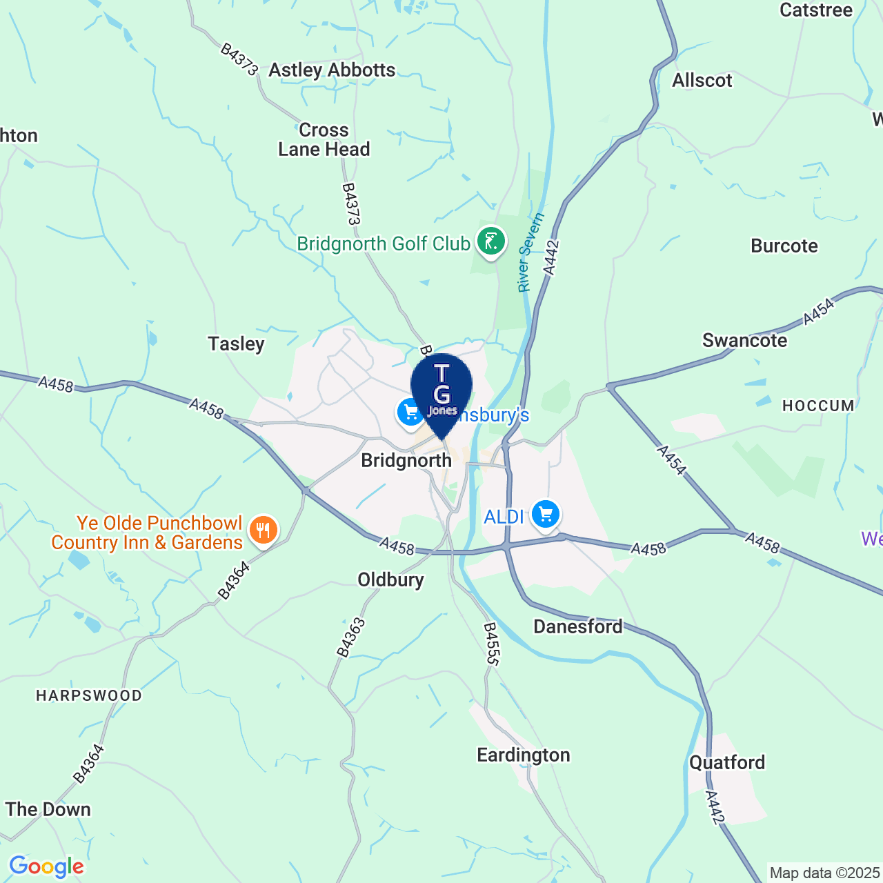 Map displaying vacancy location