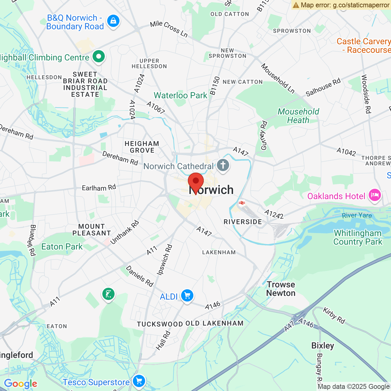 Map displaying vacancy location