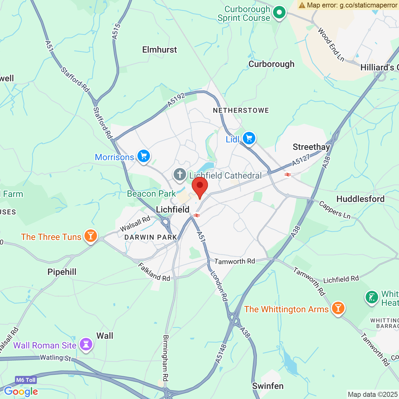 Map displaying vacancy location