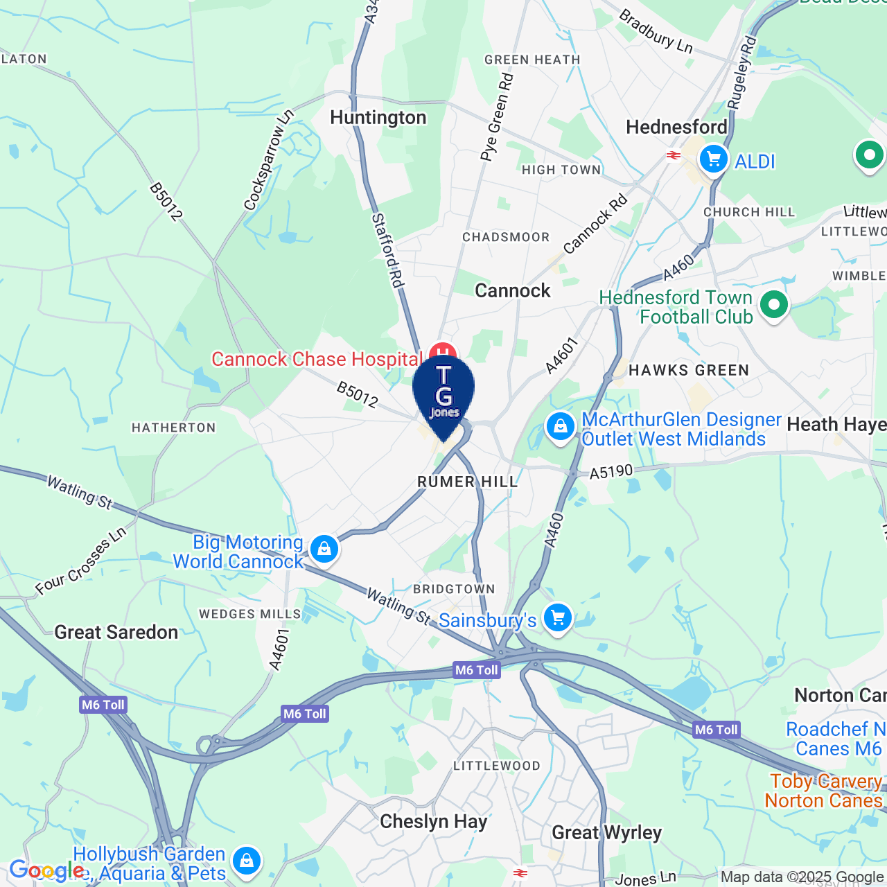 Map displaying vacancy location