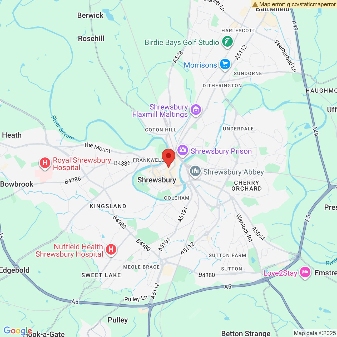 Map displaying vacancy location