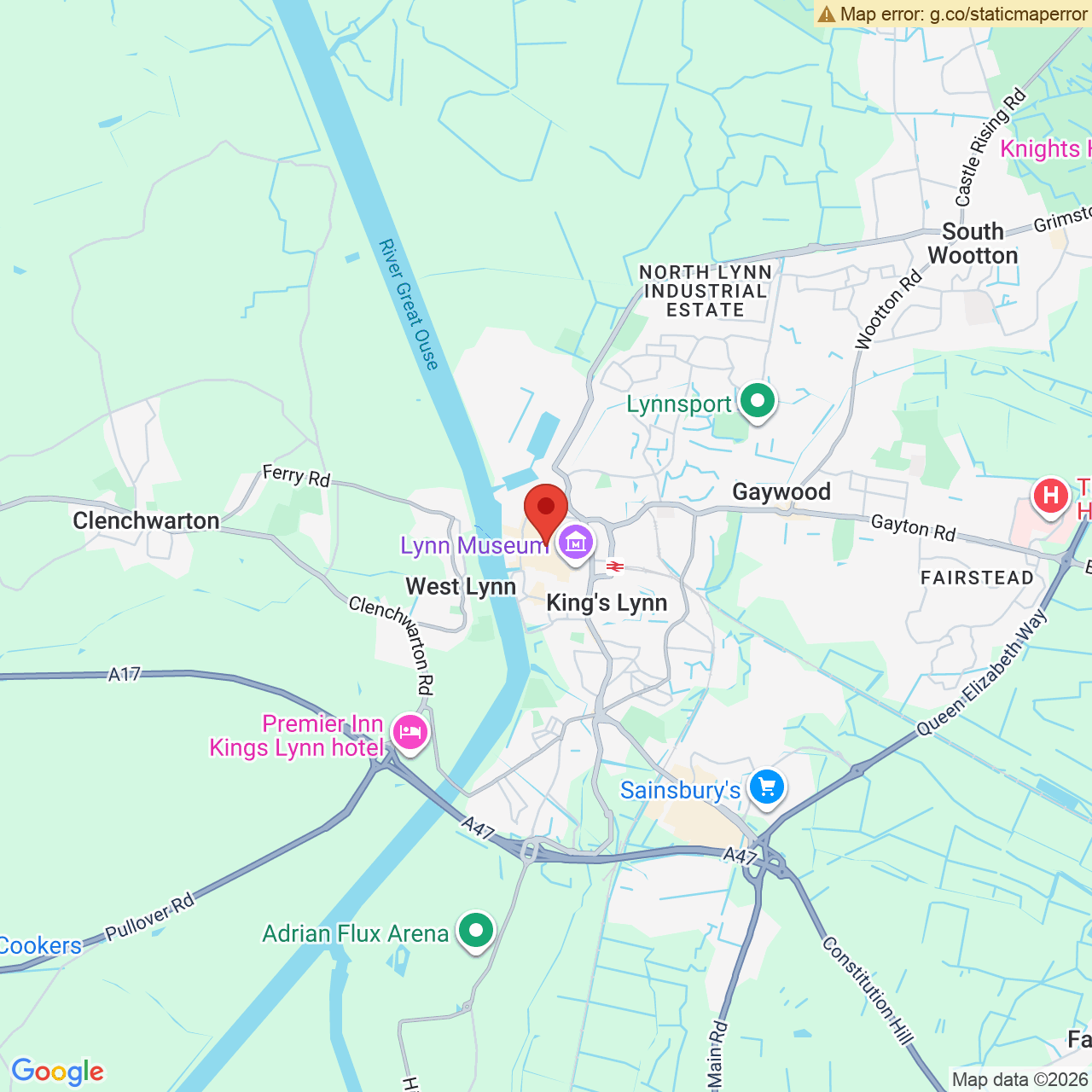Map displaying vacancy location
