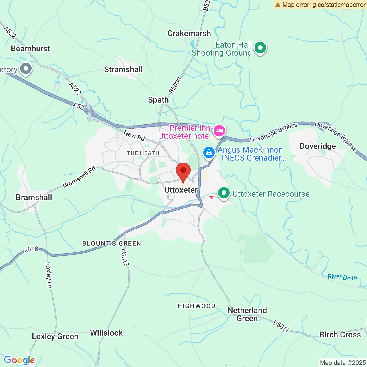 Map displaying vacancy location