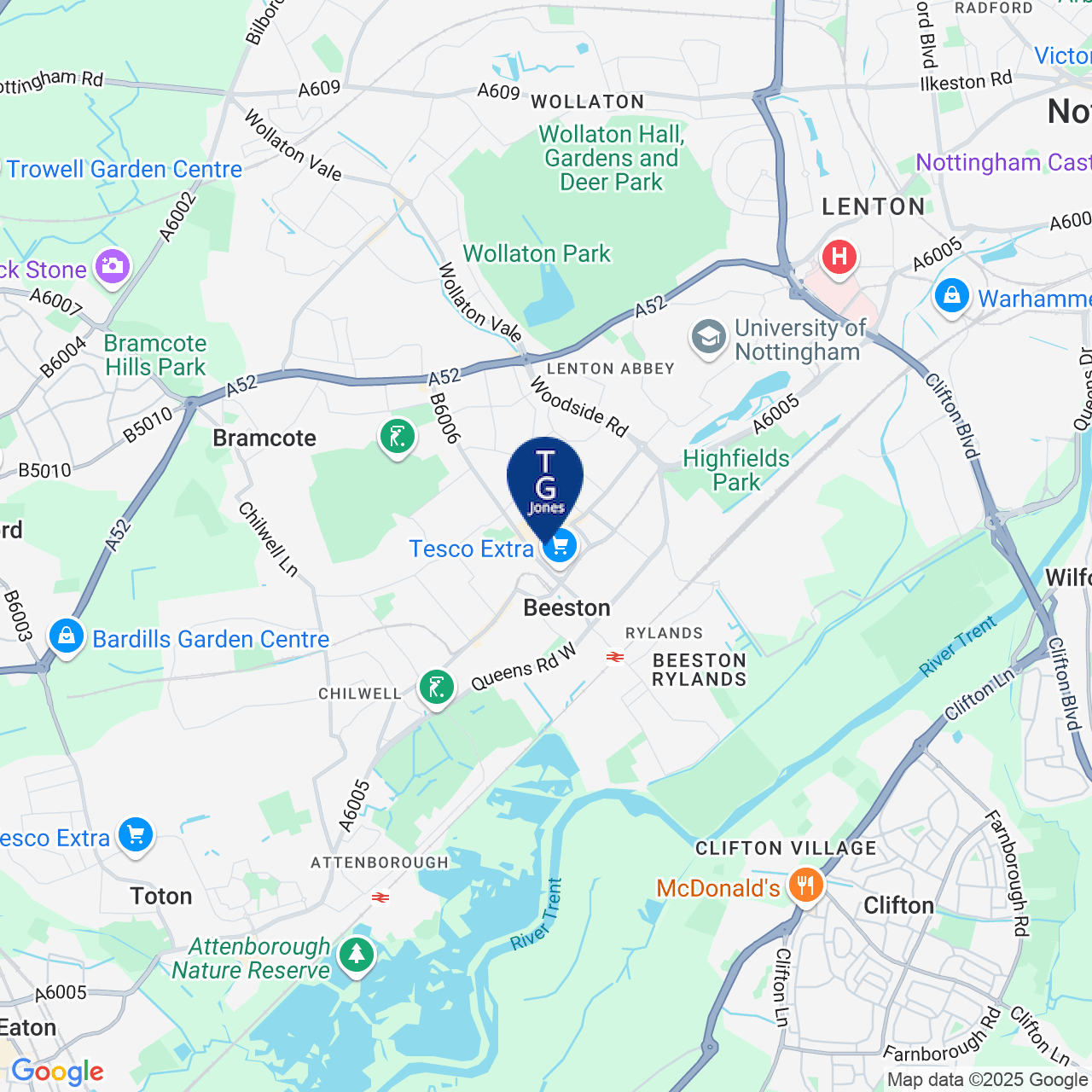 Map displaying vacancy location