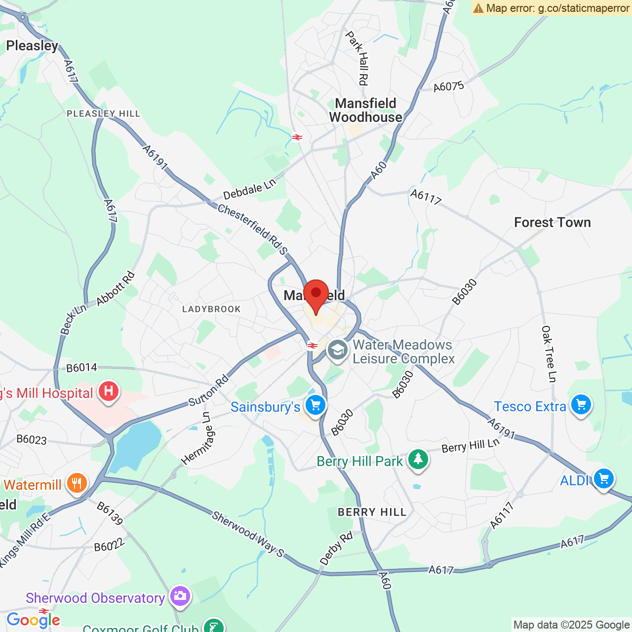 Map displaying vacancy location