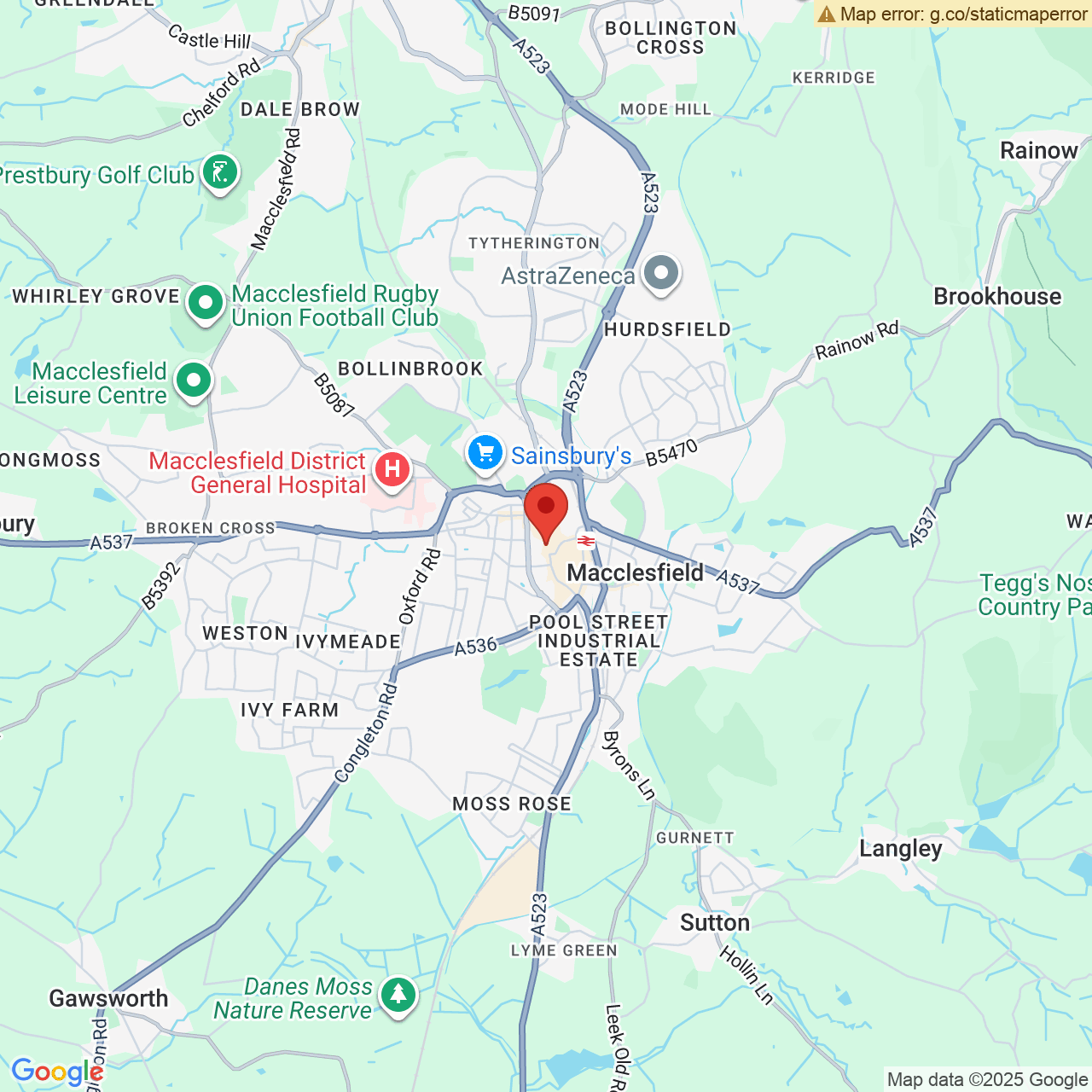 Map displaying vacancy location