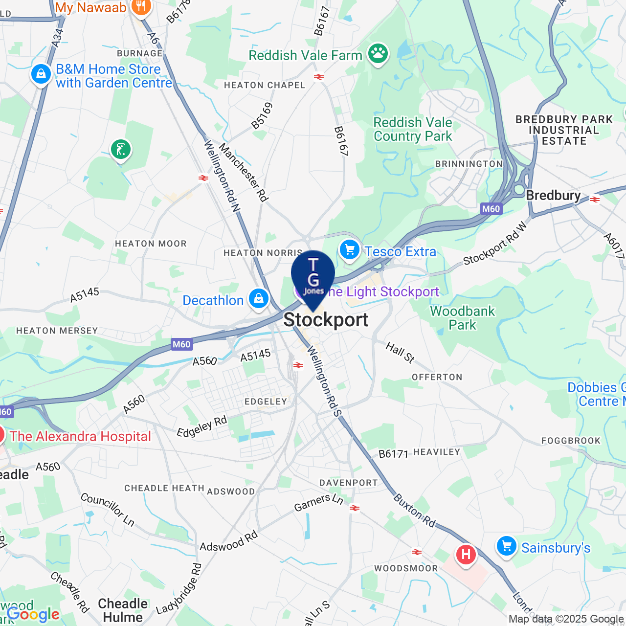 Map displaying vacancy location