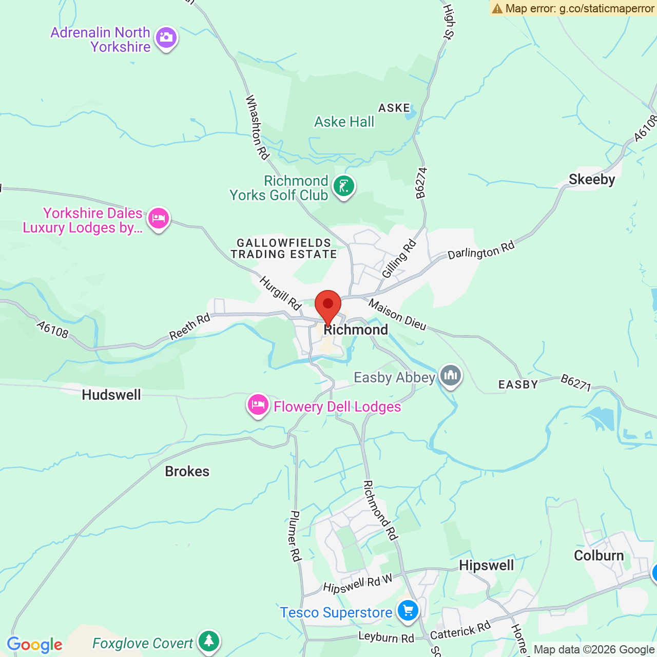 Map displaying vacancy location