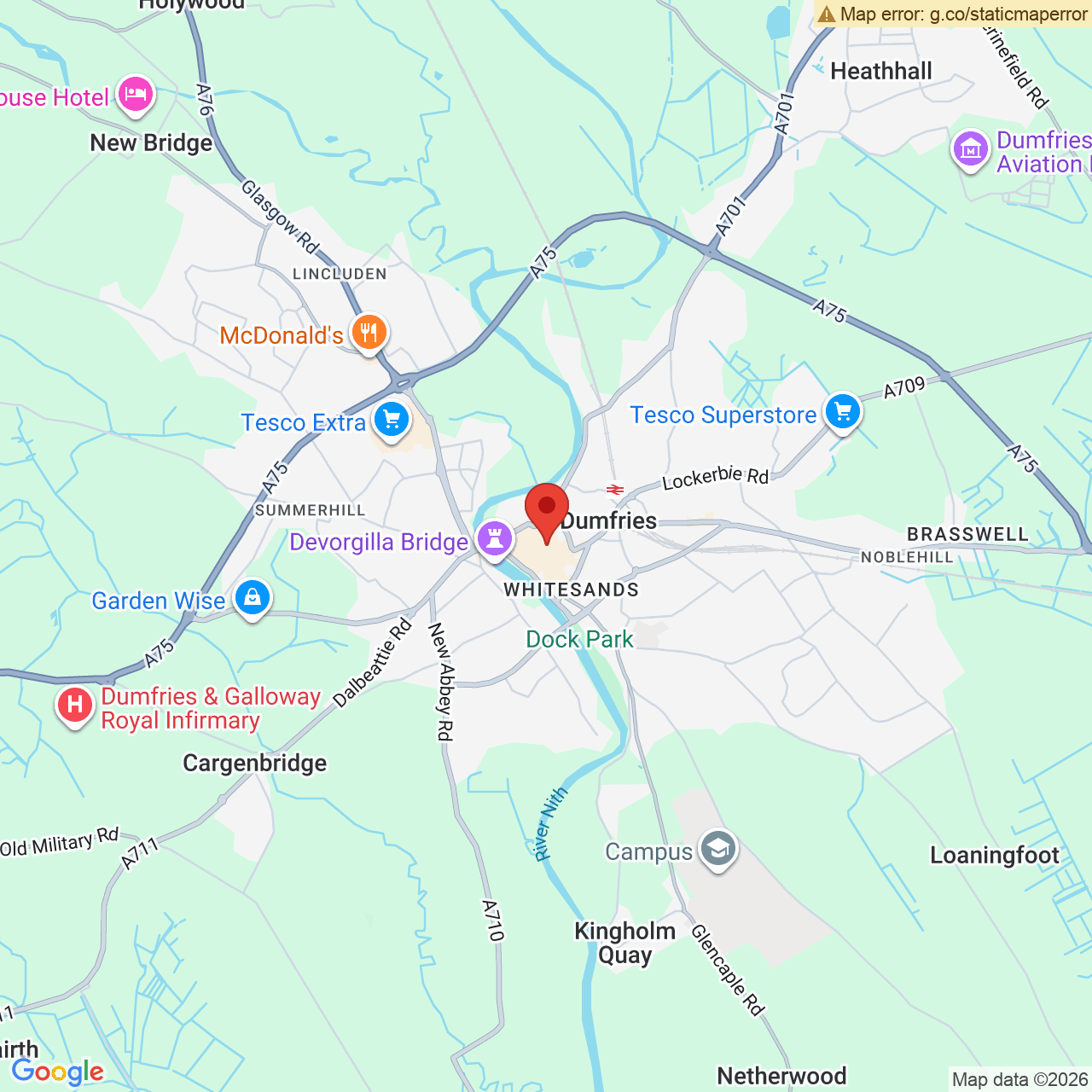 Map displaying vacancy location