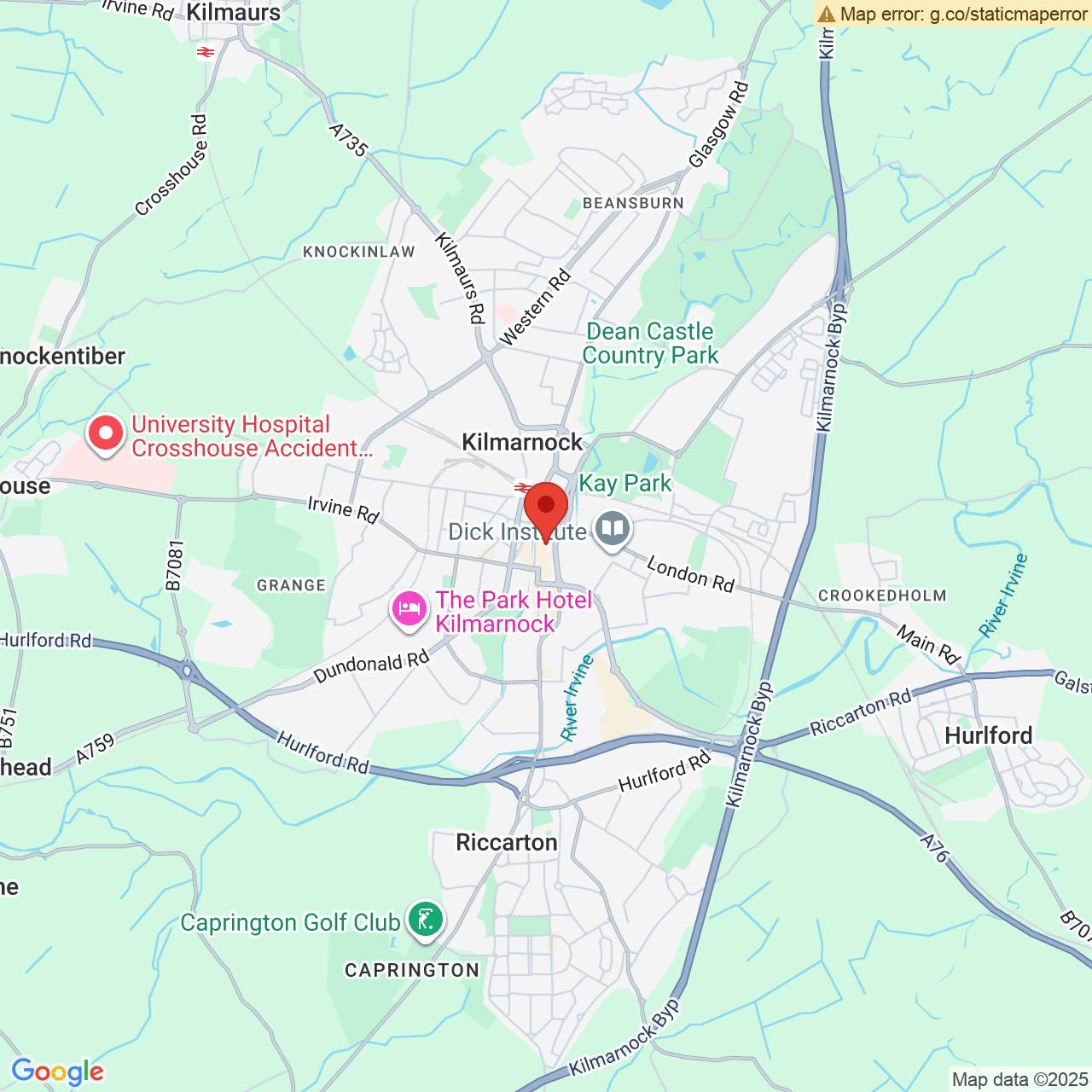 Map displaying vacancy location