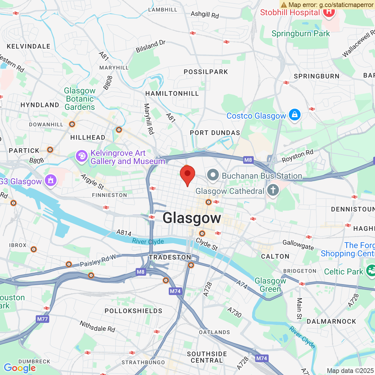 Map displaying vacancy location